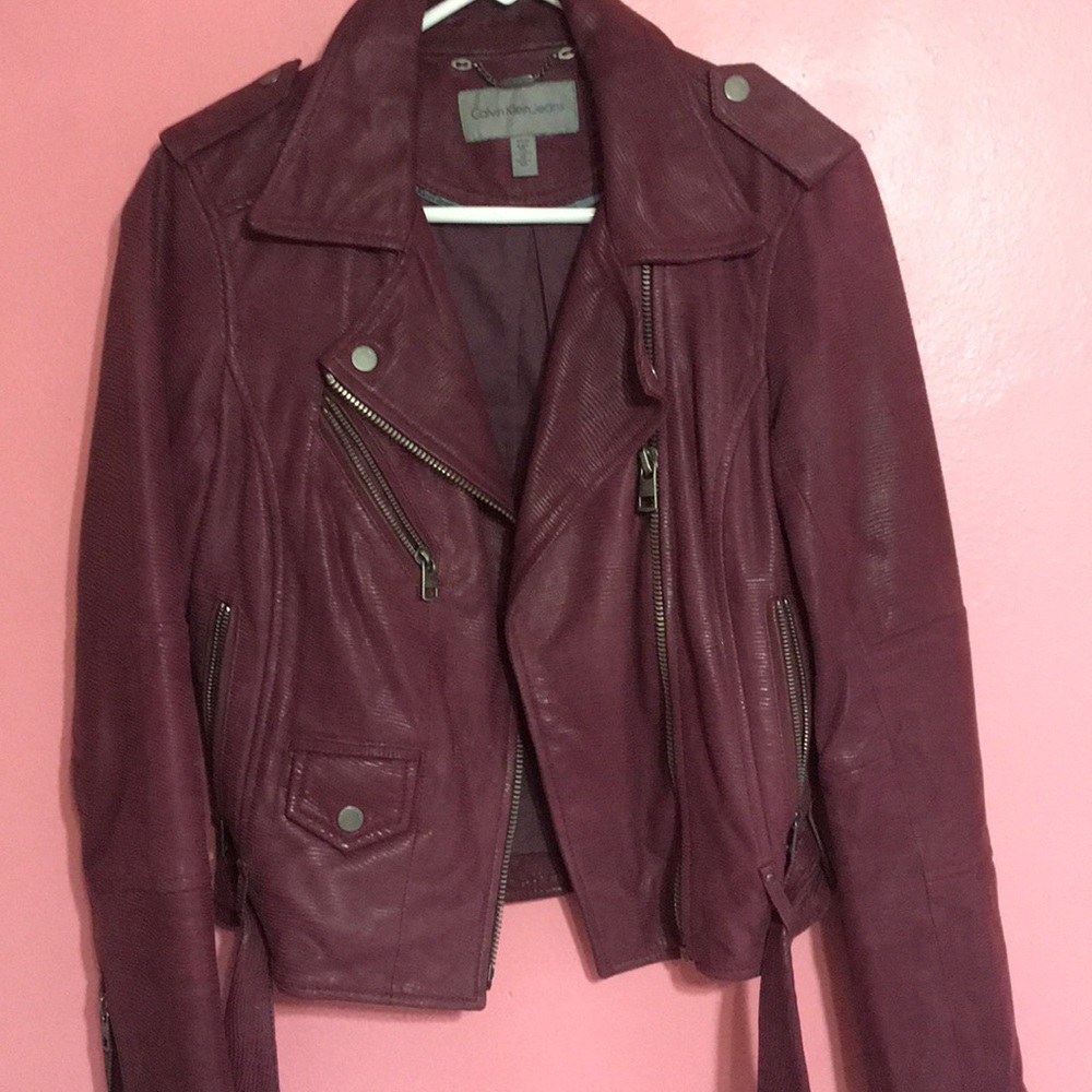 Calvin Klein Leather Nubuck Jacket